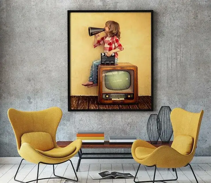 Customer interior with a poster collection 1
